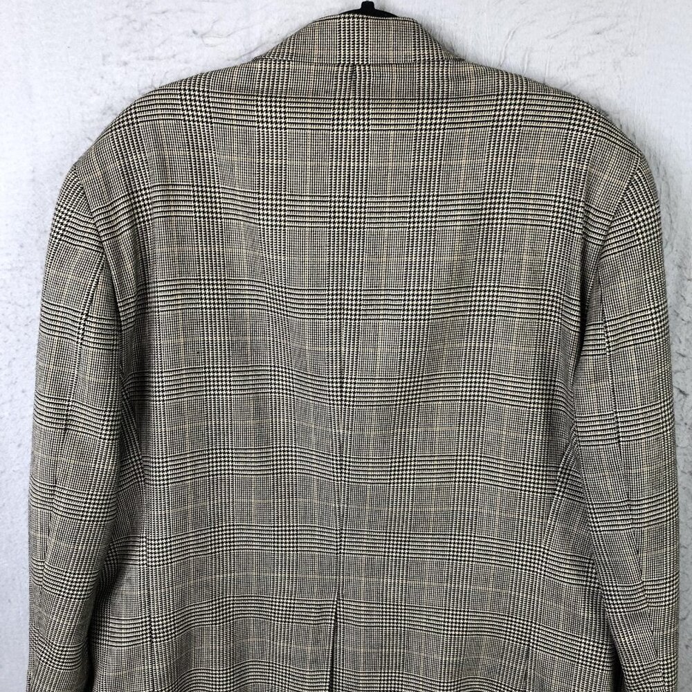 Lauren Ralph Lauren Blazer Mens 43R Brown Wool Glen Plaid Sport Coat Jacket - Picture 15 of 16